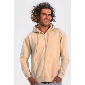 Felpa Unisex con Cappuccio e Zip in cotone organico.