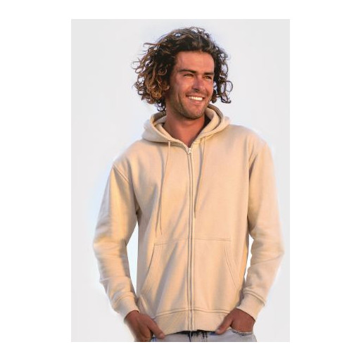 Felpa Unisex con Cappuccio e Zip in cotone organico.