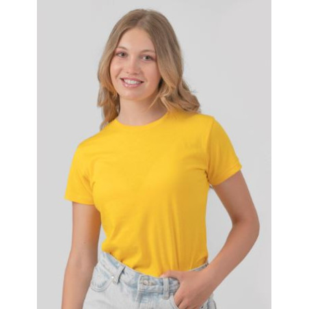 T-shirt basic per donna a maniche corte, 100% cotone.