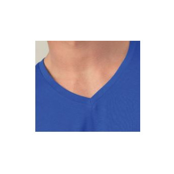 T-shirt da uomo basic con scollo a V, 100% cotone, JHK.